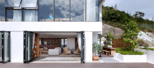 Serie de puertas plegables de acero SLIM65